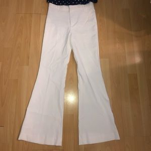 Zara- flare white pant-